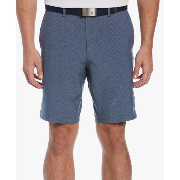 PGA Tour Dobby Mens Moisture Wicking Blue Midi Flat Front 40 NWT - Picture 1 of 4